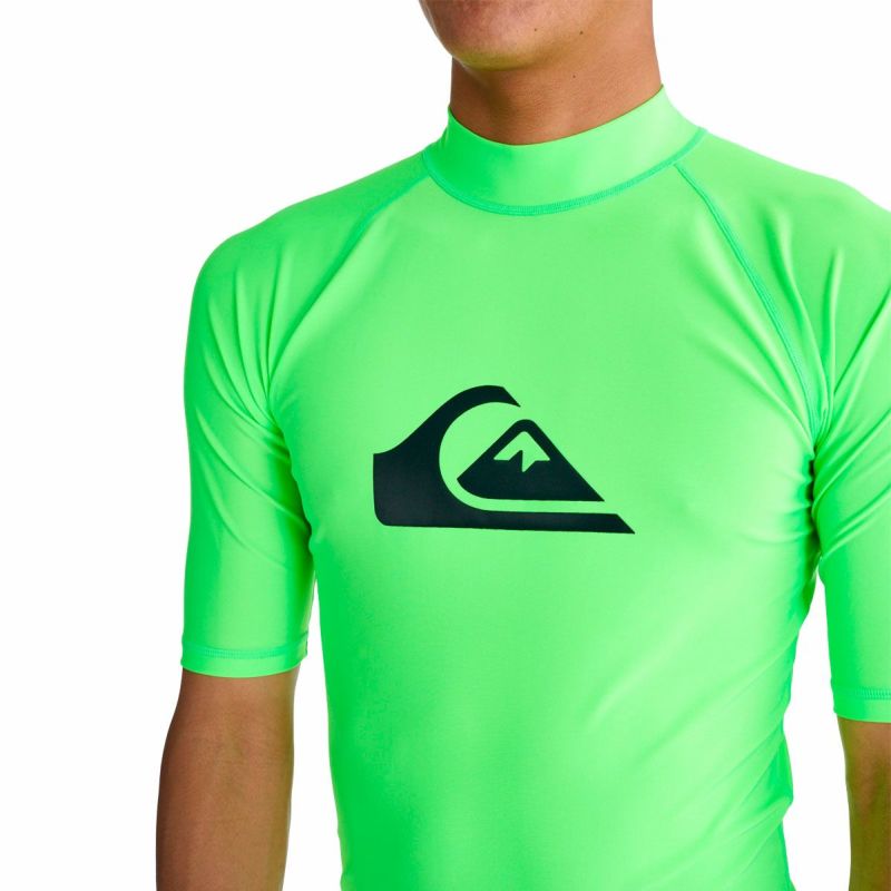 クイックシルバーQuiksilverサーフィンサーフラッシュガードUVカットALLTIMESRハイネック半袖ラッシュガードQLY261006メンズ男性26SP春夏