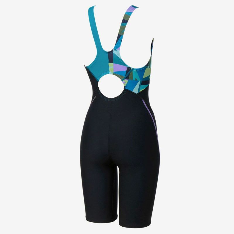 スピードSPEEDOスイムトレーニング競泳水着ブーングリッドターンズニースキンSTW12605-AQレディース女性26S1