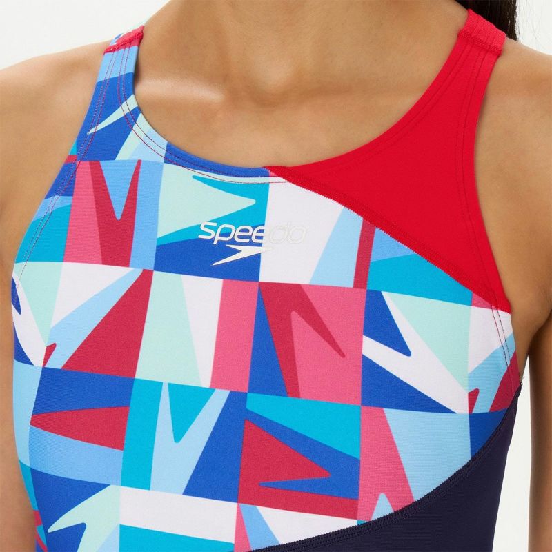 スピードSPEEDOスイムトレーニング競泳水着ブーングリッドターンズニースキンSTW12605-REレディース女性26S1